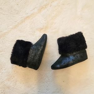 Laura Ashley Baby Faux Fur Shimmer Boots
